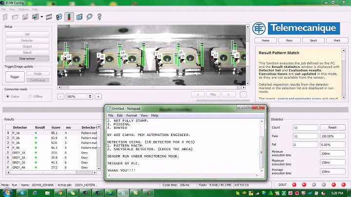 XUW VISION SENSOR APPLICATION