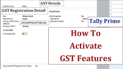 How to Enable GST Features In Tally Prime | GST Setting In Tally Prime | GST Feature Activate