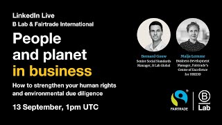 B Lab & Fairtrade International: How to strengthen your HREDD