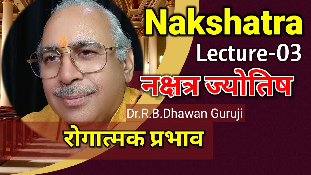 Nakshatra Lecture - 03 || Nakshatra Astrology || Dr.R.B.Dhawan Guruji 