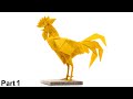 Origami Rooster Satoshi Kamiya Part 1