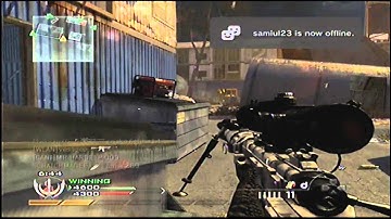 Quick Live MW2 PS3 Sniper Gameplay on scrapyard [HD]