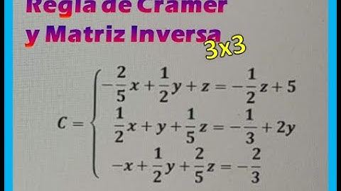 Ejercicio de Álgebra Lineal: Método de Cramer y Matriz Inversa.