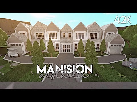 Aesthetic Mansion Exterior Bloxburg Speedbuild Youtube - 42k roblox house for bloxburg