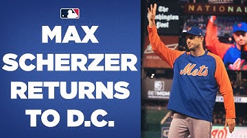 Max Scherzer RETURNS TO D.C.!! Gets video tribute and HUGE ovation from Nationals faithful!