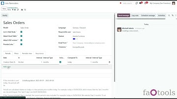 Odoo Periodic Reporting and Reminders v17 by faOtools overview
