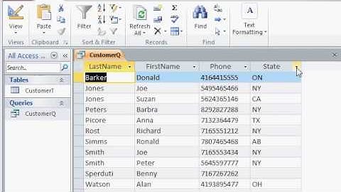 Microsoft Access 2010 Tutorial Part 09 of 12   Customer Queries
