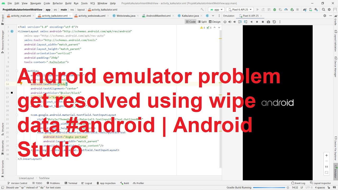 Android emulator problem get resolved using wipe data #android | Android  Studio - YouTube