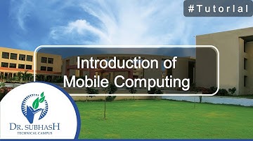 Unit 1.1 Introduction of Mobile Computing