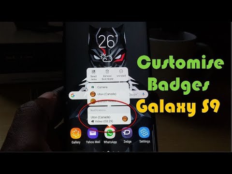 Customise App icon badges to Show Notifications and more Galaxy S8 and S9