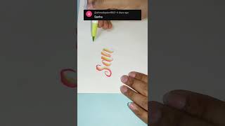 Name lettering handwriting satisfying calligraphy shorts viral writing lettering brushpen