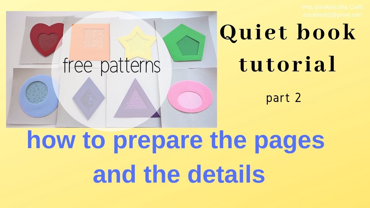 Quiet book tutorial #2 How to prepare the pages and the details - YouTube