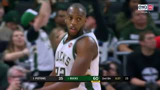 Nba, Playoff 2019, Bucks Vs. Pistons, Round 1, Game 1, Move 26, Khris Middleton, 3 Pointer