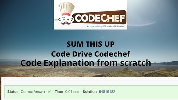 Code Drive Division 2 (Rated)  »  Sum this up  » AC Solution