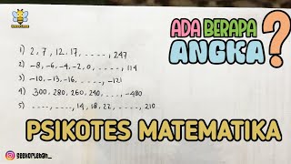 ADA BERAPA BANYAK ANGKA?! SOAL PSIKOTES MATEMATIKA DASAR