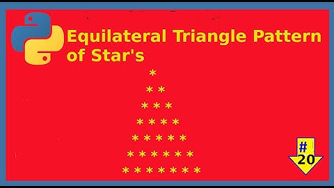 Equilateral Triangle Pattern of Star