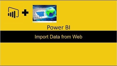 Import Data from Web Power BI