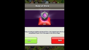 Clash Of Clan //My Magic Items &Use the Rune Of Elixer Fill Treasury ...???