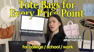 TOTE BAGS RECOMMENDATIONS AT EVERY PRICE POINT for school, college, work