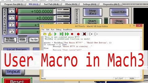 How to create a new user macro in Mach3