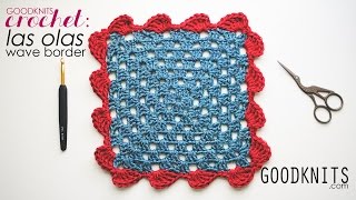 Crochet: Las Olas/Wave Border for Granny Squares