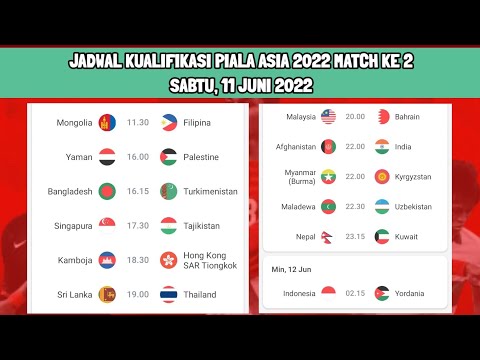 Jadwal Kualifikasi Piala Asia 2023 Live Indosiar: INDONESIA vs YORDANIA | Asian Cup 2023 Qualifier