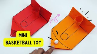DIY Origami Mini Paper Basketball Toy For Kids \/ Moving Paper Toy \/ Paper Craft \/ KIDS crafts