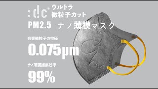 :dc ウルトラ微粒子カット  PM2.5 ナノ薄膜マスク