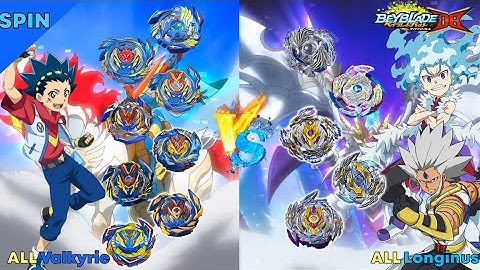 【올 발키리 VS 올 롱기누스】 릴레이 배틀 베이블레이드 버스트 DB  Beyblade Burst DB ベイブレードバーストDB