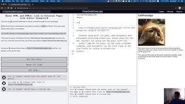 freeCodeCamp: Link to External Pages with Anchor Elements