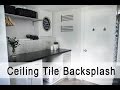 Metal Ceiling Tile Backsplash Tutorial Remodelaholic
