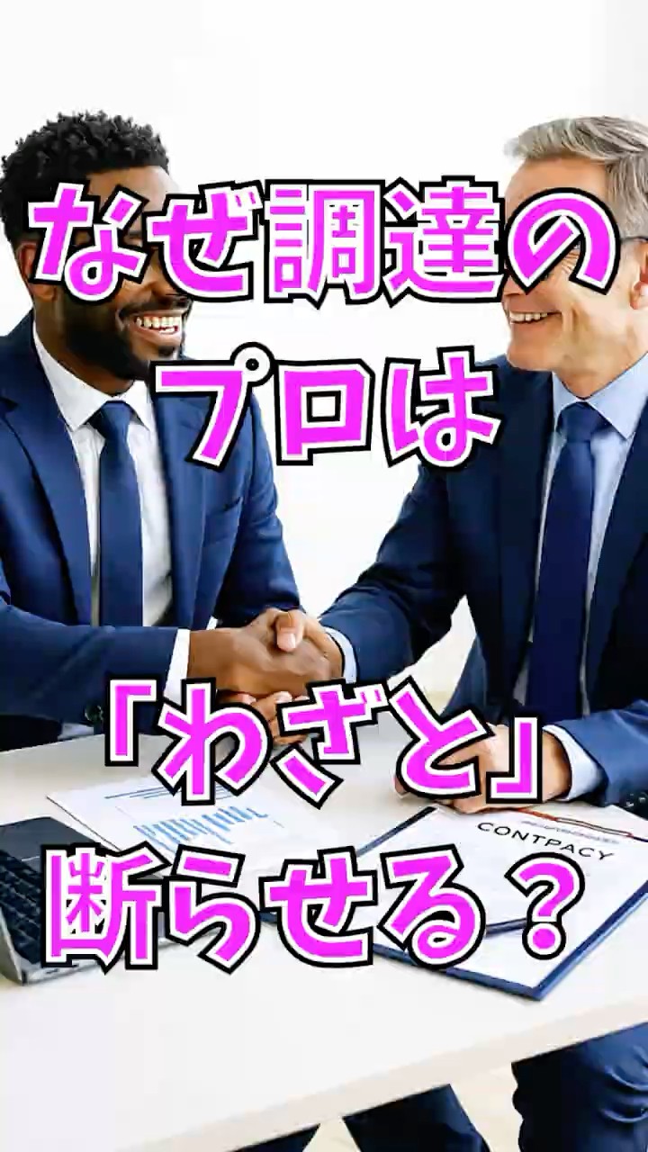 なぜ調達のプロは「わざと」断らせる?