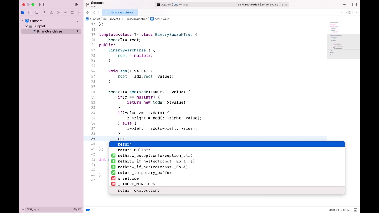 CTDL> C++ - Tạo, thêm node và hiển thị cây nhị phân tìm kiếm. - YouTube