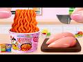 How To Cook Miniature Korean Noodles with Jambalaya Recipe by Tony Mini Food