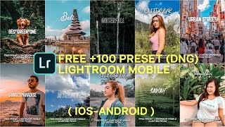Free 100 Preset Lightroom Mobile (DNG) for IOS  Android
