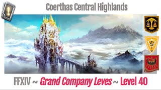FFXIV Grand Company Leves Level 40 - Coerthas Central Highlands - A Realm Reborn