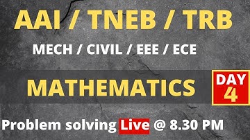 Mathematics Solution Live DAY 4-Differential Equation | AAI / TNEB / TRB | Sparks Academy