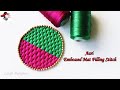 Aari Embossed Mat Filling Stitch for Beginners | aari work basic stitches online class in tamil