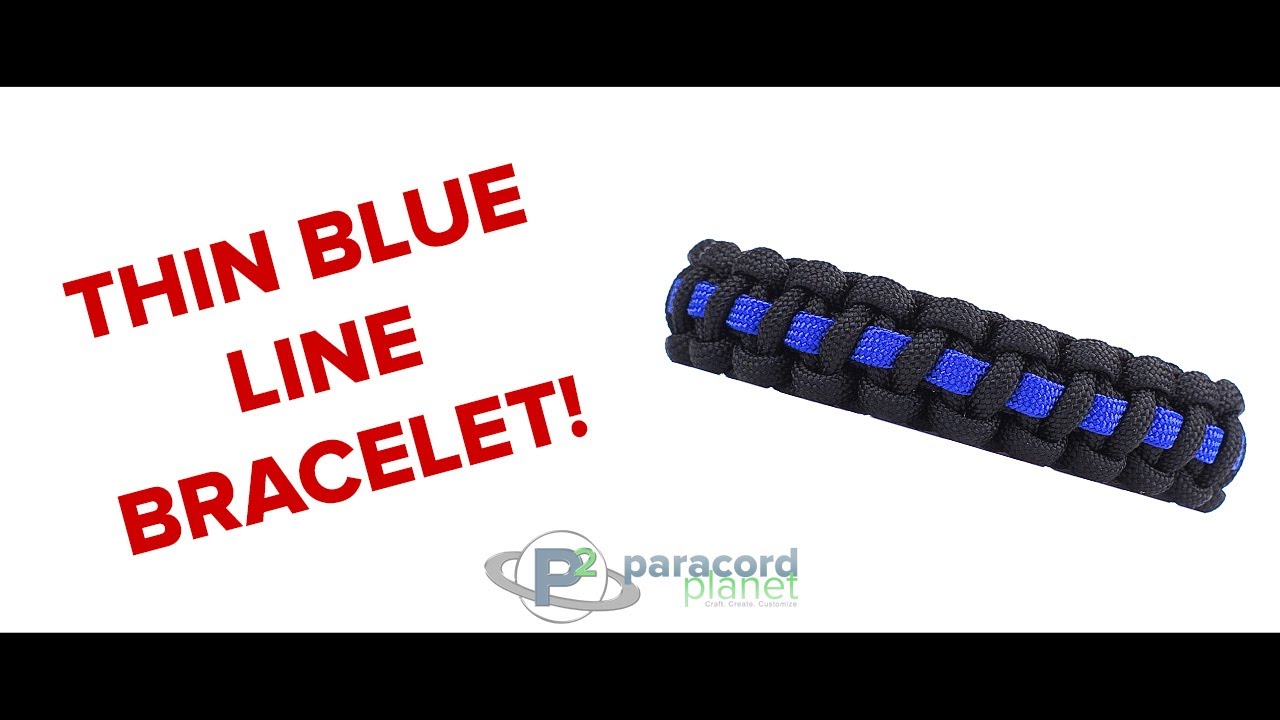 Police Thin Blue Line Stitched Fishtail Paracord Bracelet (Ver. 2) – Surf  City Paracord, Inc.