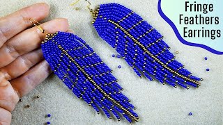 Fringe Feathers Earrings - Tutorial