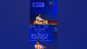 Thumbnail of Ustad Zakir Hussain and Rakesh Chaurasia best sangat masterpiece #shortsfeed #shorts #tabla