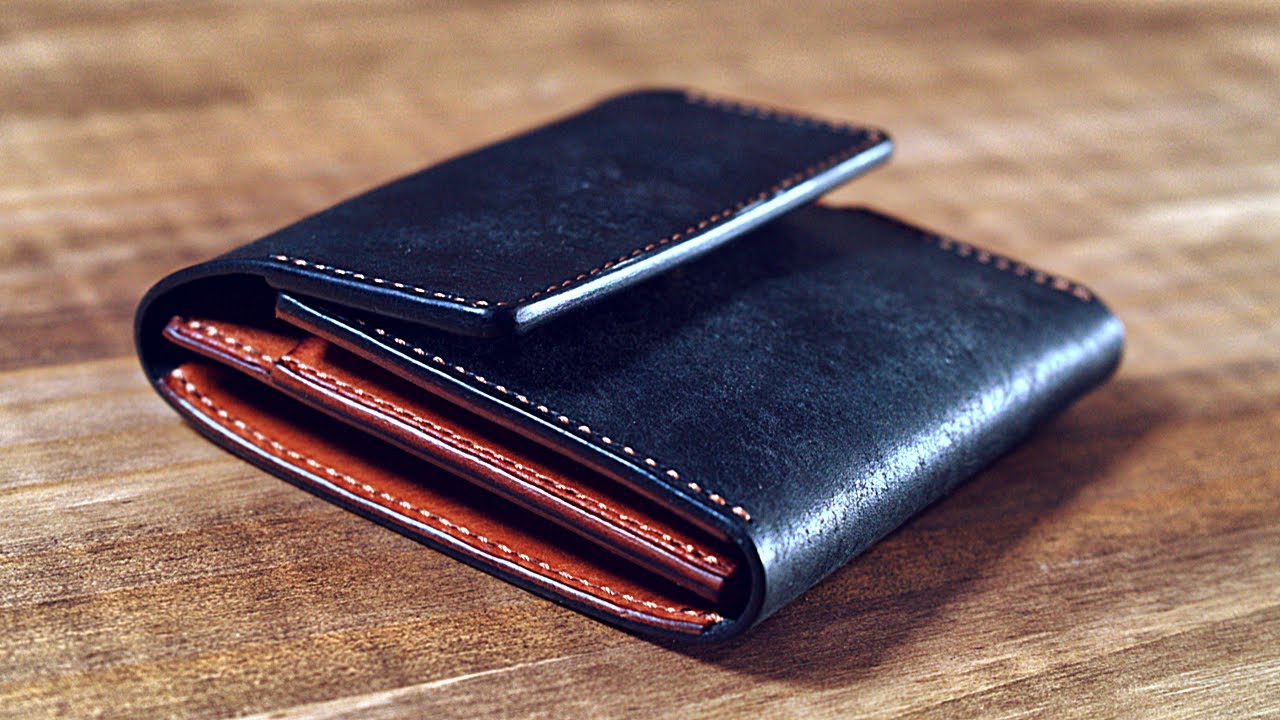 コンパクト財布ができるまで【字幕解説】ASMR風レザークラフト作業動画