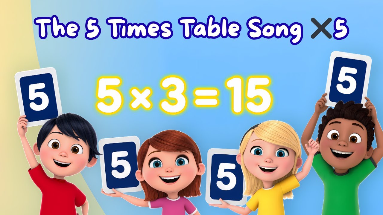 The 5 Times Table Song ✖️5 | Learn Multiplication by 5 for Kids