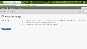 How to Set up a Class Blog Using Wordpress: Part 3 Changing Privacy