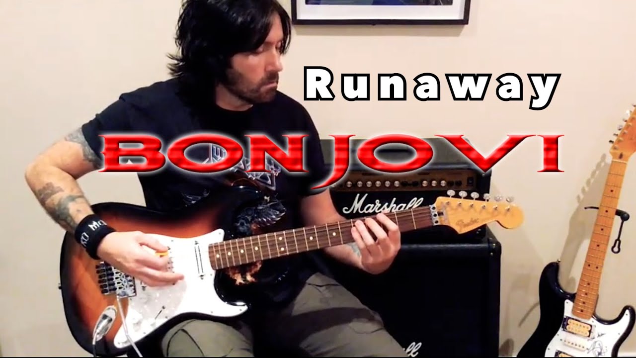 #bonjovi Bon Jovi Runaway (Guitar cover w/solos+Lyrics) - YouTube