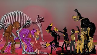Catnap, Dogday, Miss Delight vs Bendy and the Dark Revival team. Animation  Part1.