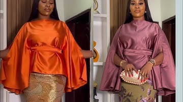 How to Cut and Sew a High-Low Circle Blouse with Belt /Easy Blouse Sewing Tutorial