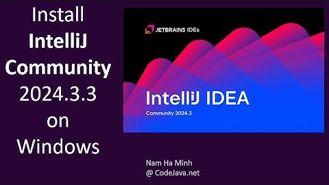 Install IntelliJ IDEA Community 2024.3.3 on Windows