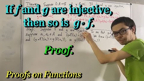 Prove if f and g are injective, then so is g ∘ f (Proof) [ILIEKMATHPHYSICS]