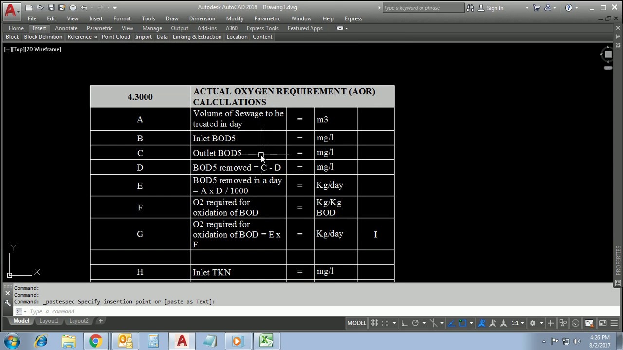 Import Excel Spreadsheet Into Autocad